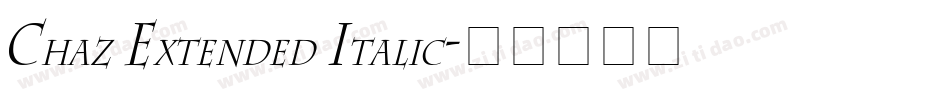 Chaz Extended Italic字体转换